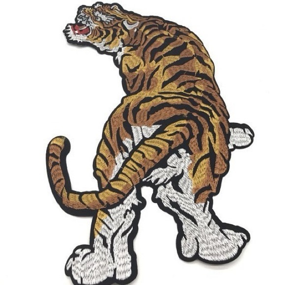 Pair of Large Tiger Iron on Patch - Picture 10 of 10